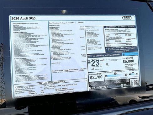 New 2026 Audi SQ5 Premium Plus AWD/4WD image 16