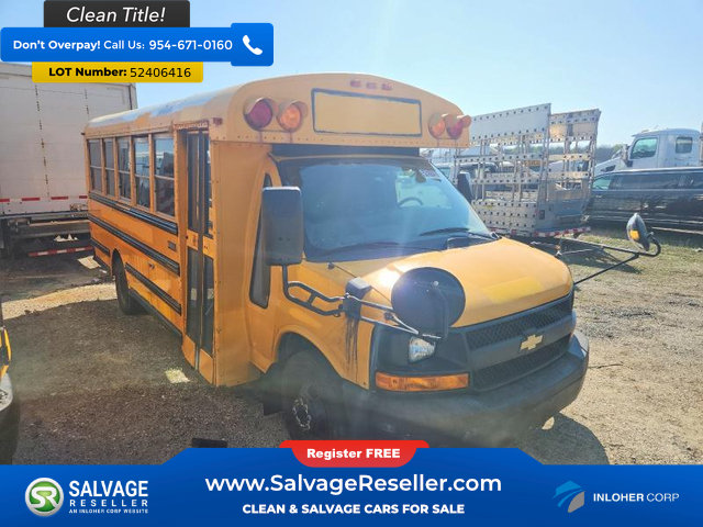 Used 2012 Chevrolet Express 3500 Extended w/ School Bus Package RWD image 1