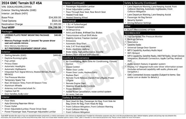 Used 2024 GMC Terrain SLT AWD/4WD image 4