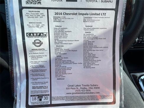 Used 2016 Chevrolet Impala LTZ image 27