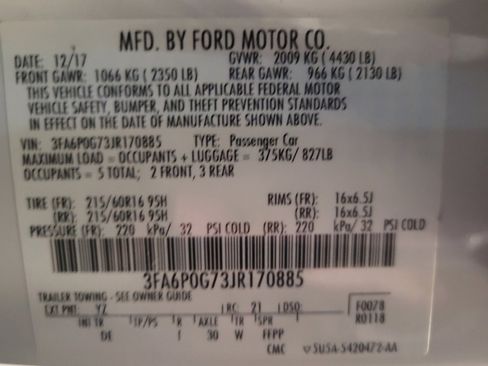 Used 2018 Ford Fusion S image 33