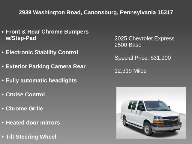Used 2025 Chevrolet Express 2500 w/ Driver Convenience Package RWD image 18
