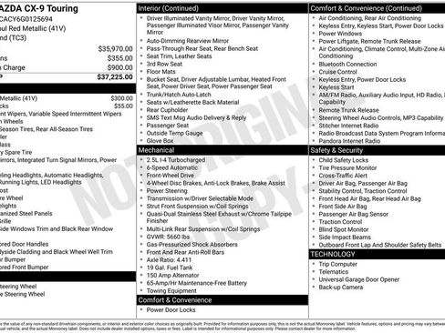 Used 2016 MAZDA CX-9 Touring image 24