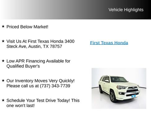 Used 2019 Toyota 4Runner Limited RWD image 9