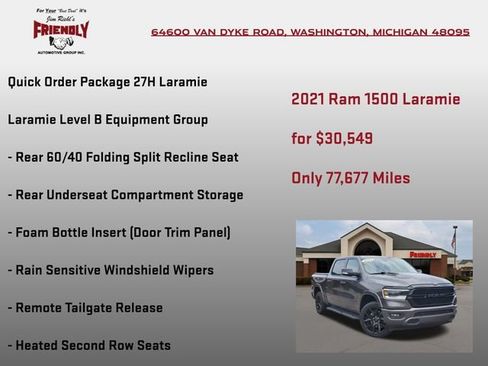 Used 2021 RAM 1500 Laramie AWD/4WD image 5