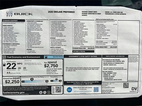 New 2026 Buick Enclave Preferred w/ Power Package image 21