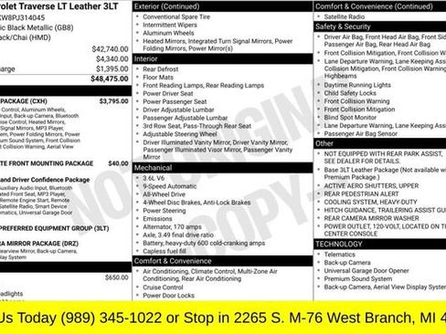 Used 2023 Chevrolet Traverse LT w/ LT Premium Package AWD/4WD image 13
