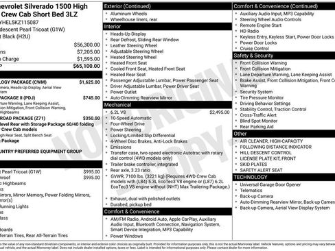 Used 2019 Chevrolet Silverado 1500 High Country w/ Technology Package AWD/4WD image 2