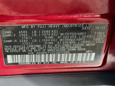 Used 2012 Subaru Outback 2.5i Premium AWD/4WD image 12