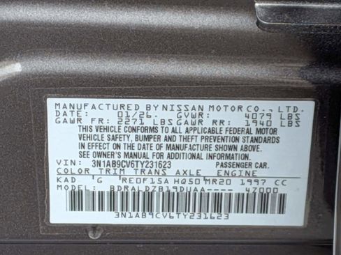 New 2026 Nissan Sentra SV w/ Floor Mat Package FWD image 34