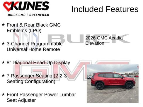 New 2026 GMC Acadia Elevation w/ Black Edition image 4