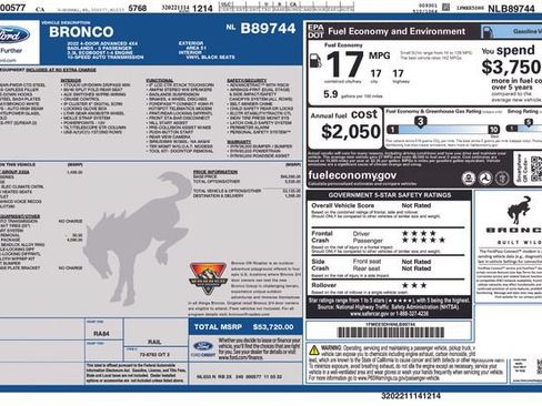 Used 2022 Ford Bronco Badlands w/ Sasquatch Package AWD/4WD image 40