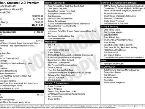 Used 2016 Subaru Crosstrek 2.0i Premium w/ Moonroof Package image 5