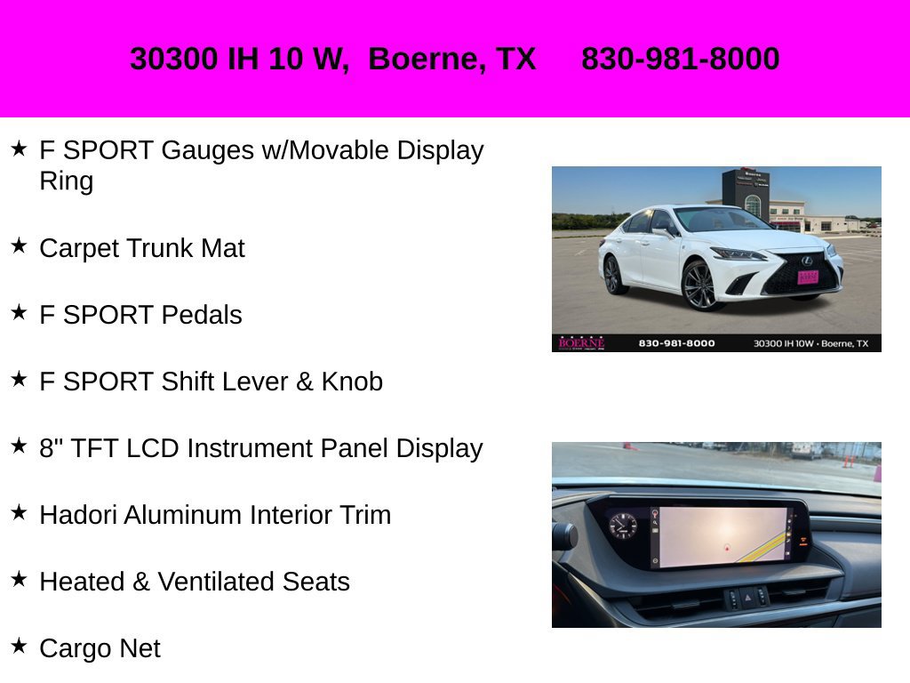 Used 2020 Lexus ES 350 F Sport w/ Accessory Package 2 FWD image 35