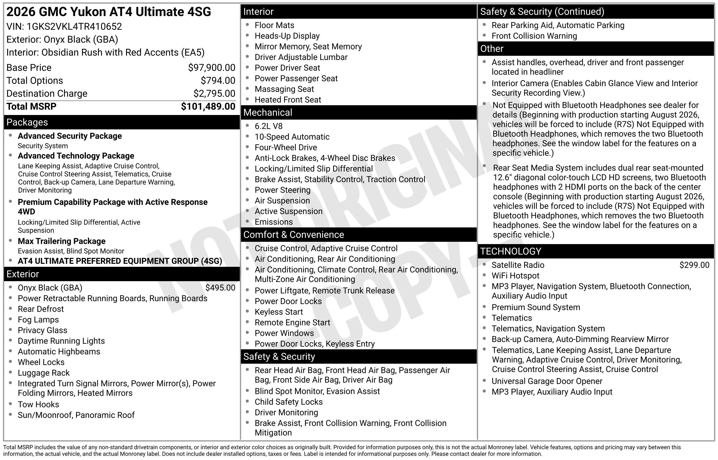 New 2026 GMC Yukon AT4 Ultimate AWD/4WD image 4