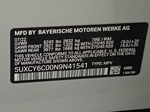 Used 2022 BMW X6 xDrive40i w/ M Sport Package image 43