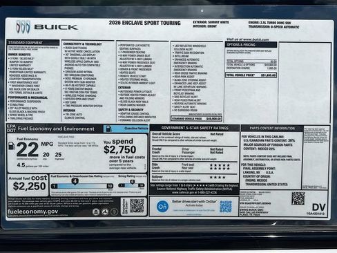 New 2026 Buick Enclave Sport Touring FWD image 21