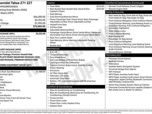 Used 2024 Chevrolet Tahoe Z71 w/ Luxury Package AWD/4WD image 5