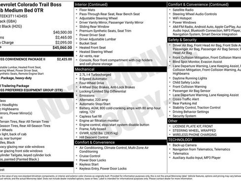 New 2026 Chevrolet Colorado Trail Boss AWD/4WD image 42