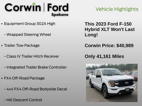 Used 2023 Ford F150 XLT w/ Equipment Group 302A High AWD/4WD image 19