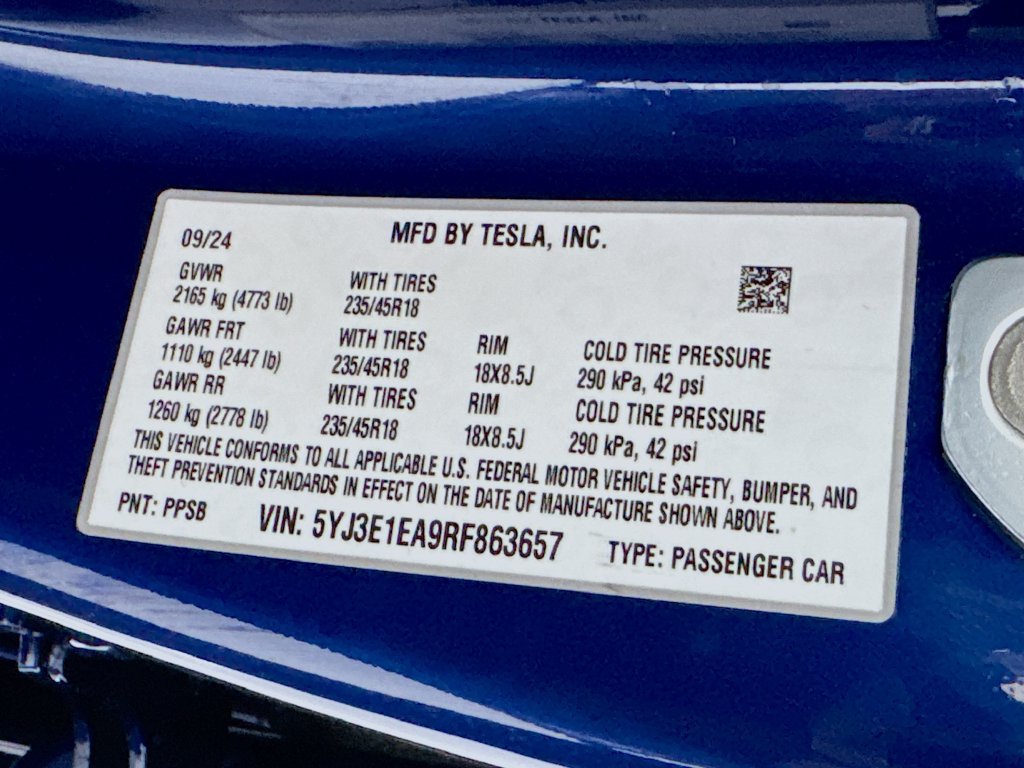 Used 2024 Tesla Model 3 Long Range RWD image 60