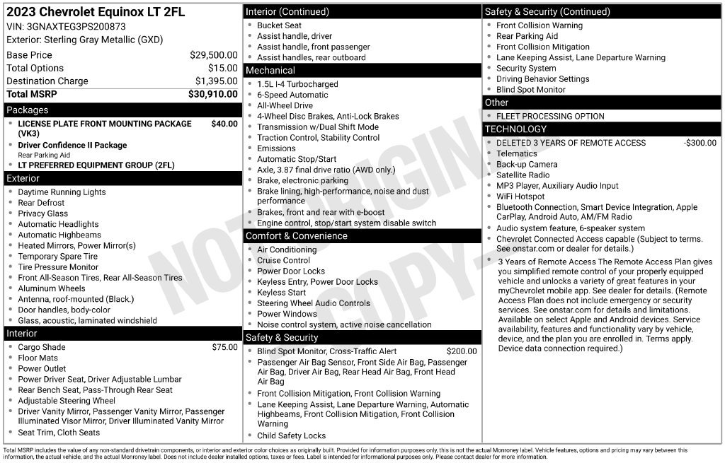 Used 2023 Chevrolet Equinox LT AWD/4WD image 46