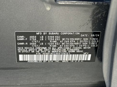 Certified 2025 Subaru Outback Premium w/ Popular Package #1A image 33