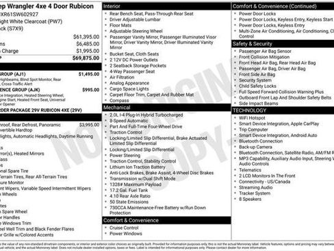 Certified 2025 Jeep Wrangler Unlimited Rubicon 4xe w/ Safety Group AWD/4WD image 2