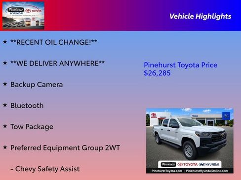 Used 2023 Chevrolet Colorado W/T w/ Advanced Trailering Package RWD image 26