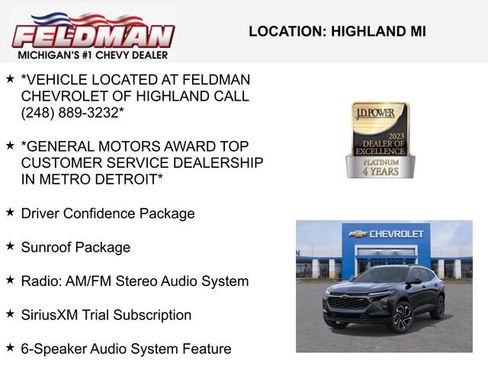 New 2026 Chevrolet Trax RS w/ Sunroof Package image 3