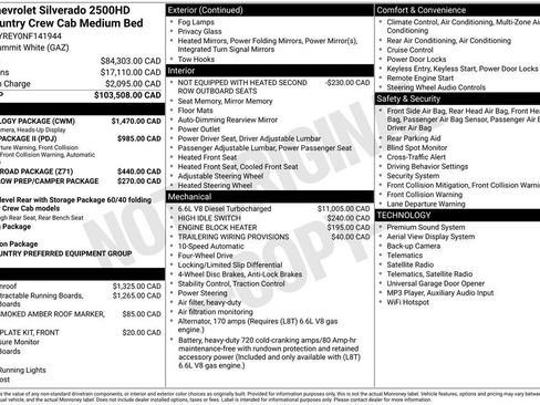 Used 2022 Chevrolet Silverado 2500 High Country w/ Technology Package AWD/4WD image 14