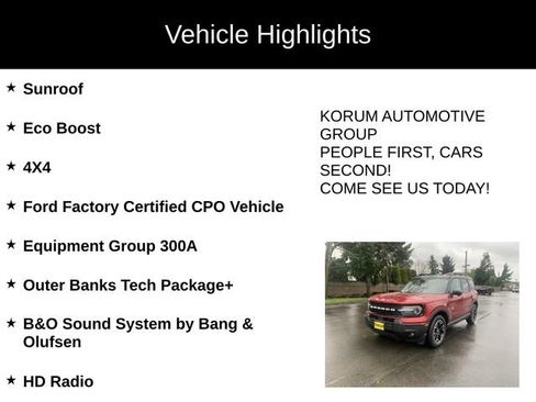 Certified 2025 Ford Bronco Sport Outer Banks w/ Outer Banks Tech Package+ image 4