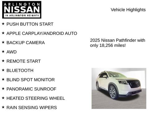 Used 2025 Nissan Pathfinder Platinum w/ Black Appearance Package AWD/4WD image 8