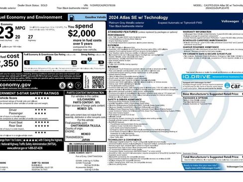 Used 2024 Volkswagen Atlas SE FWD image 4