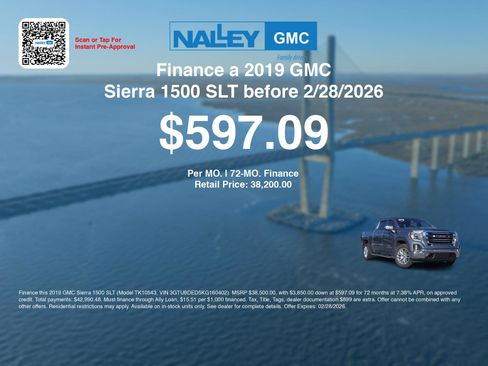 Used 2019 GMC Sierra 1500 SLT w/ SLT Premium Plus Package image 3