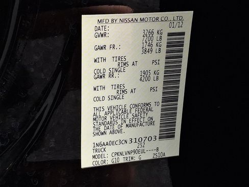 Used 2012 Nissan Titan SL w/ Heavy Metal Edition Pkg AWD/4WD image 22