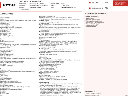 Used 2021 Toyota Corolla LE image 5