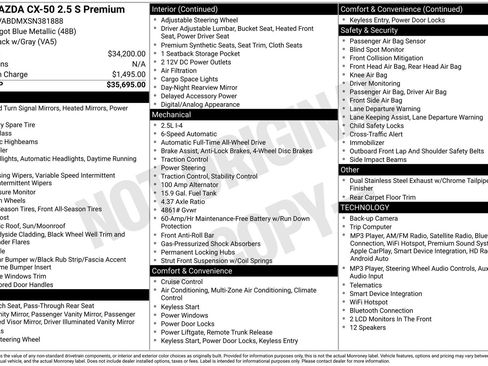 Certified 2025 MAZDA CX-50 AWD 2.5 S w/ Premium Package image 35