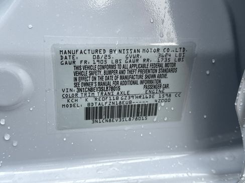 New 2025 Nissan Versa SV w/ Trunk Package image 33