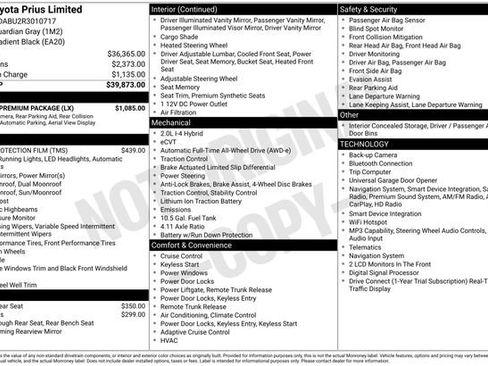 Certified 2024 Toyota Prius Limited w/ Limited Premium Package AWD/4WD image 33
