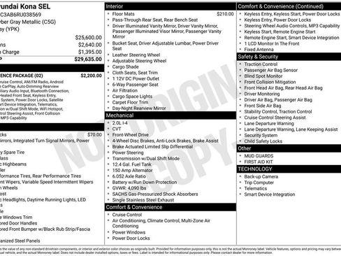 Certified 2024 Hyundai Kona SEL w/ Convenience Package FWD image 7
