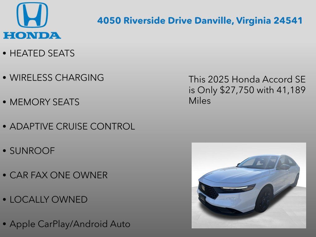 Used 2025 Honda Accord SE image 12