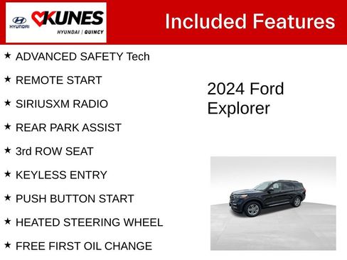 Used 2024 Ford Explorer XLT w/ Equipment Group 202A AWD/4WD image 2