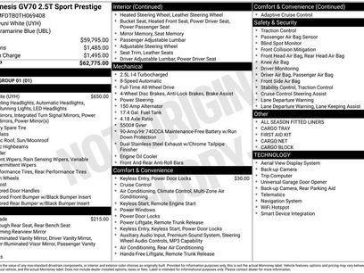 New 2026 Genesis GV70 2.5T Sport Prestige