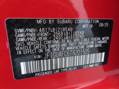 Certified 2026 Subaru Impreza 2.0i Sport AWD/4WD image 28
