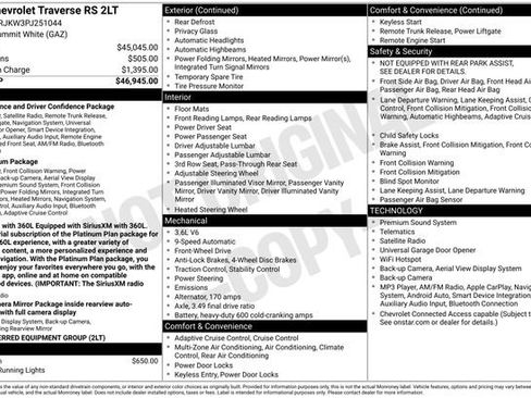 Used 2023 Chevrolet Traverse RS FWD image 43