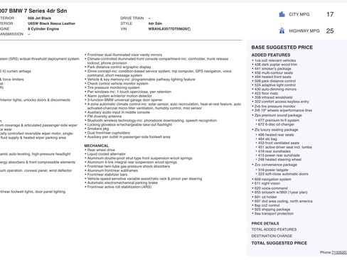 Used 2007 BMW 750i image 4