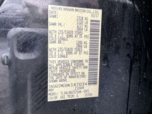 Used 2017 Nissan Murano Platinum w/ Platinum Technology Package image 32