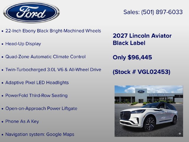 New 2027 Lincoln Aviator Black Label w/ Black Label Special Edition AWD/4WD image 12