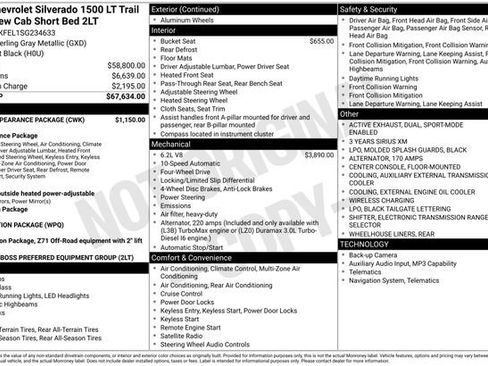 Used 2025 Chevrolet Silverado 1500 LT Trail Boss w/ Dark Appearance Package AWD/4WD image 34